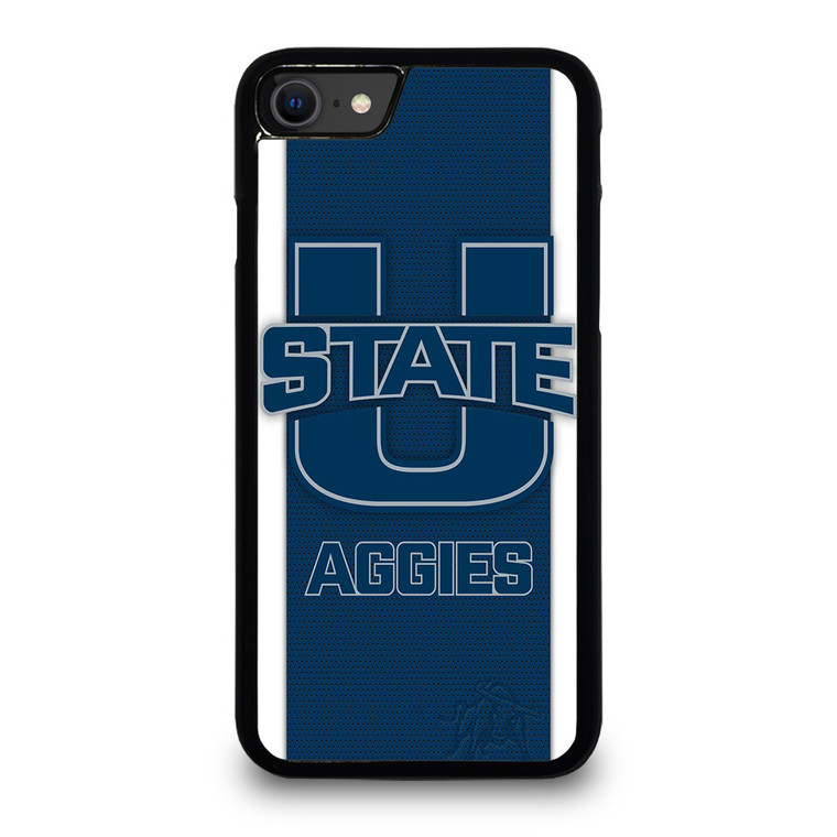 UTAH STATE AGGIES CARBON LOGO iPhone SE 2020 Case Cover