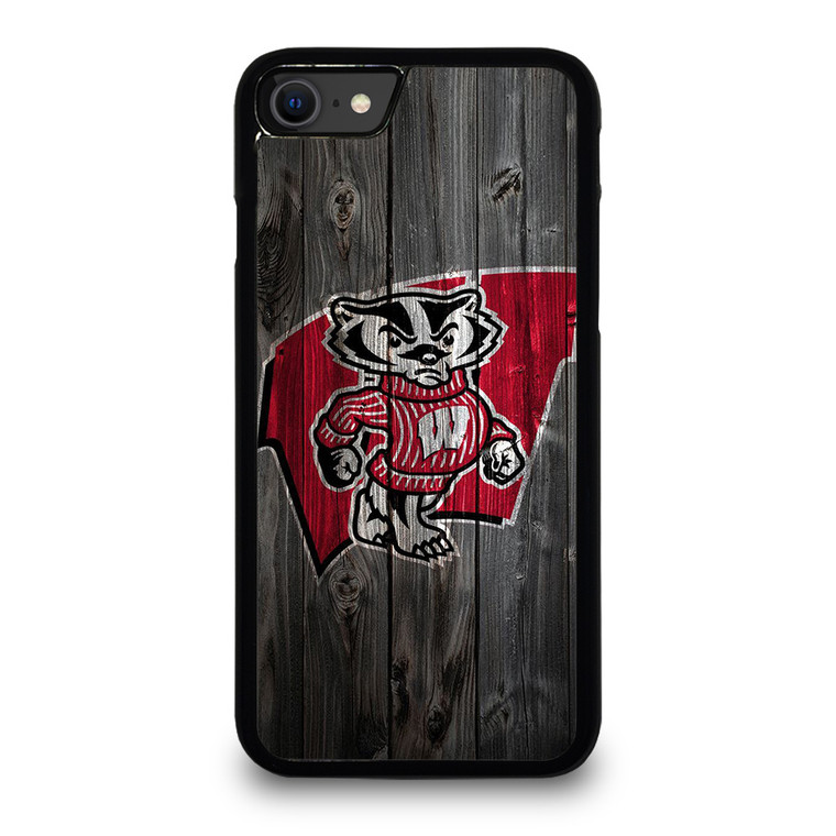 WISCONSIN BADGERS WOOD LOGO iPhone SE 2020 Case Cover