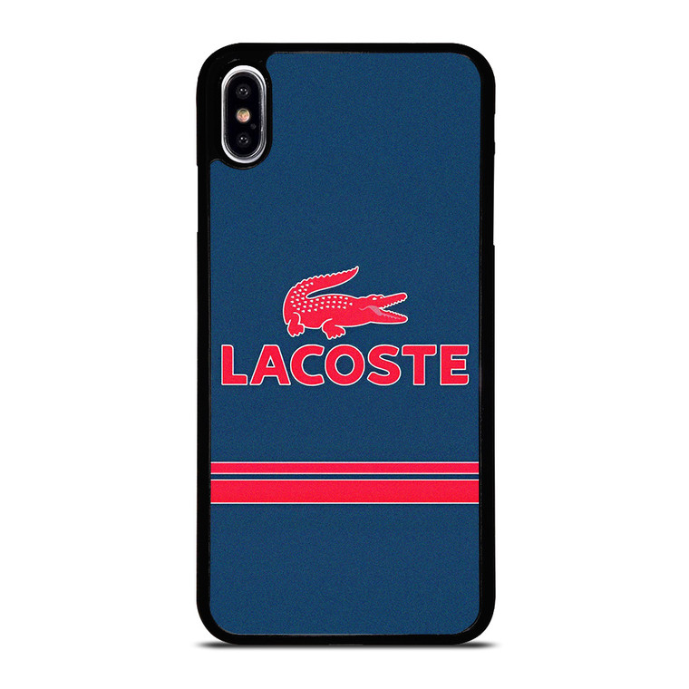 LACOSTE RED BLUE LOGO iPhone XS Max Case Cover