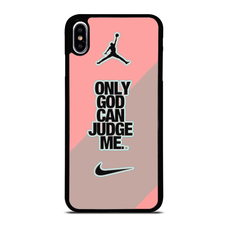 NIKE AIR JORDAN ONLY GOD CAN JUDGE ME PINK iPhone XS Max Case Cover