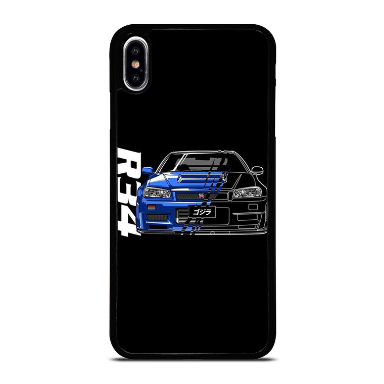 NISSAN GTR R34 ILLUSTRATION iPhone XS Max Case Cover