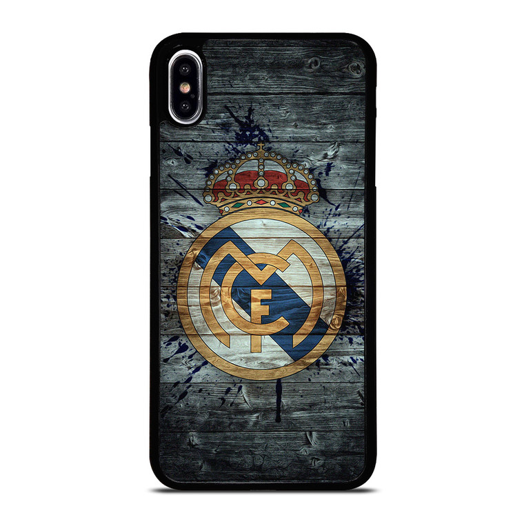 REAL MADRID FOOTBALL WOOD LOGO iPhone XS Max Case Cover