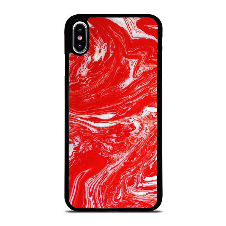 RED LIQUID TEXTURE iPhone XS Max Case Cover