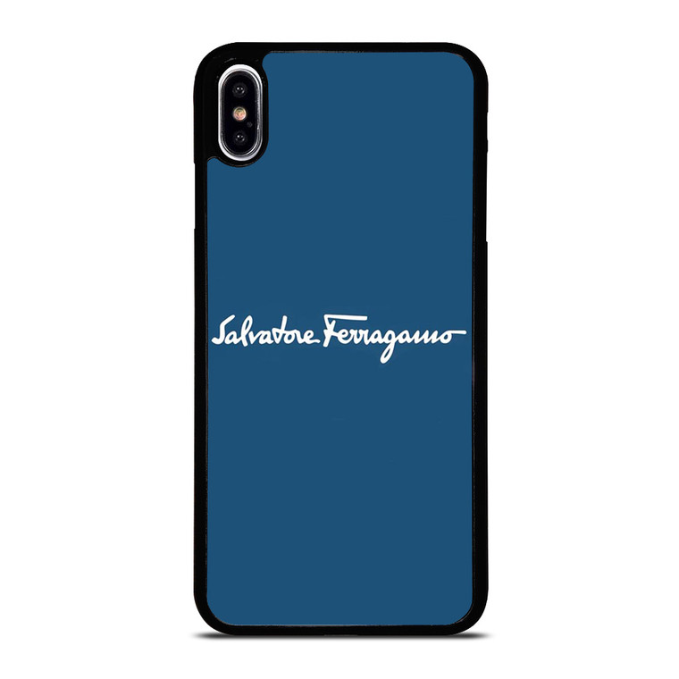 SALVATORE FERRAGAMO BLUE LOGO iPhone XS Max Case Cover