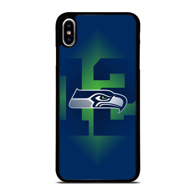 SEATTLE SEAHAWKS TWELVE MAN LOGO iPhone XS Max Case Cover