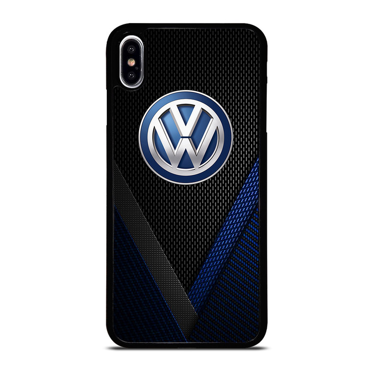 VW VOLKSWAGEN BLUE CARBON EMBLEM iPhone XS Max Case Cover