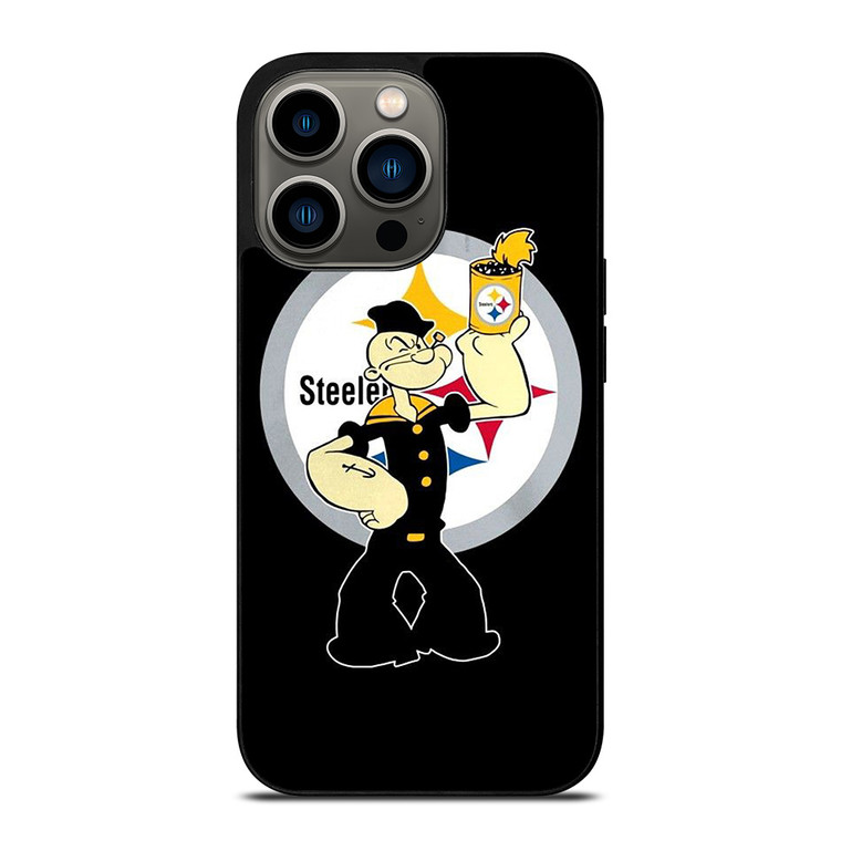 PITTSBURGH STEELERS FOOTBALL POPEYE CARTOON iPhone 13 Pro Case Cover