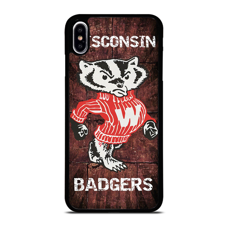 WISCONSIN BADGERS RUSTY SYMBOL iPhone XS Max Case Cover