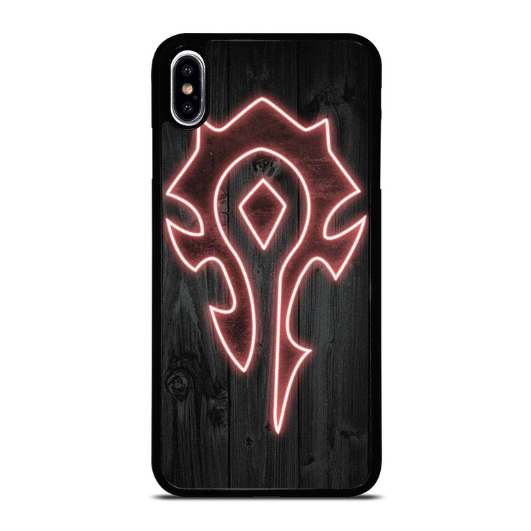 WORLD OF WARCRAFT HORDE WOOD LOGO iPhone XS Max Case Cover