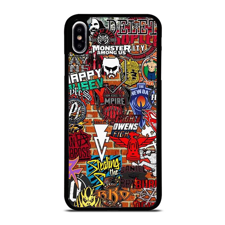 WWE WRESTLING SHIELD SYMBOL COLLAGE iPhone XS Max Case Cover