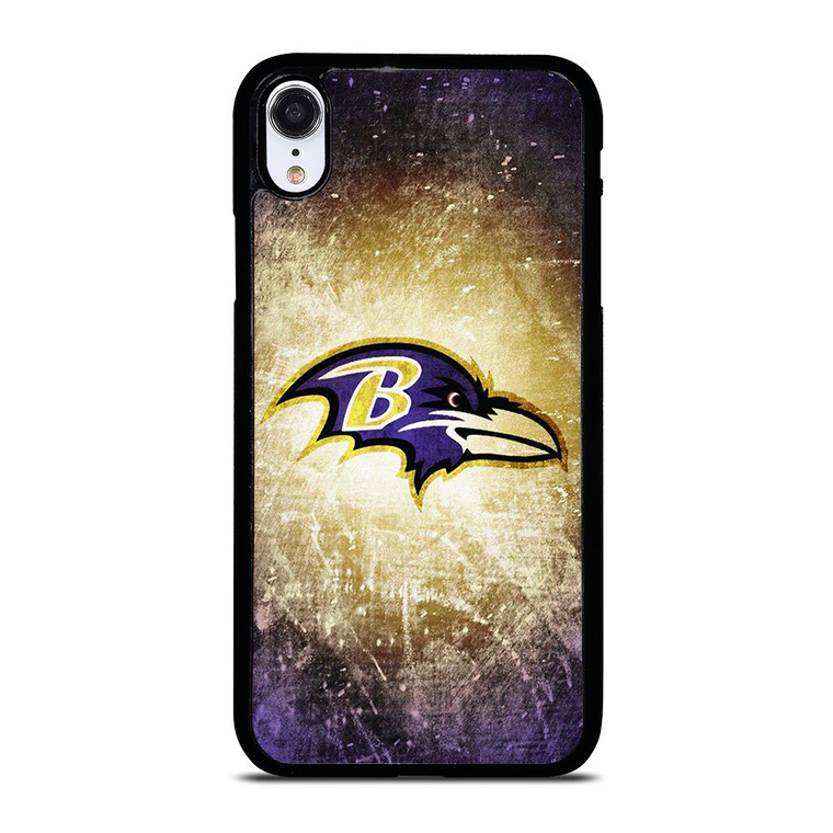 BALTIMORE RAVENS NFL METAL LOGO iPhone XR Case Cover