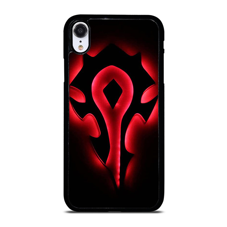 HORDE WORLD OF WARCRAFT BLACK LOGO iPhone XR Case Cover