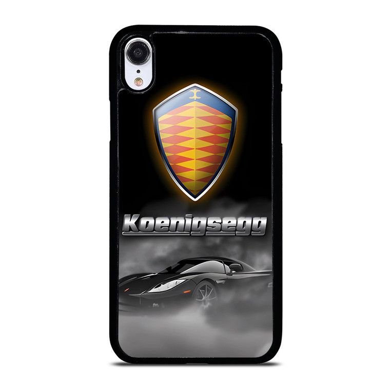 KOENIGSEGG SUPERCAR BLACK EMBLEM iPhone XR Case Cover