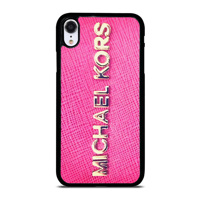 MICHAEL KORS PINK LEATHER iPhone XR Case Cover MICHAEL KORS PINK LEATHER iPhone XR Case Cover