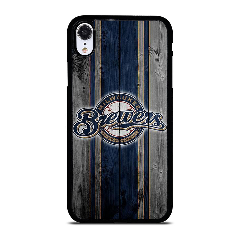 MILWAUKEE BREWERS BASEBALL WOODEN LOGO iPhone XR Case Cover MILWAUKEE BREWERS BASEBALL WOODEN LOGO iPhone XR Case Cover
