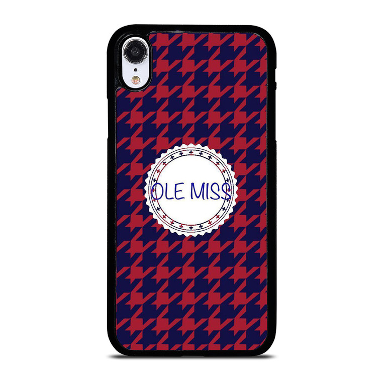 OLE MISS REBELS FOOTBALL PATTERN iPhone XR Case Cover