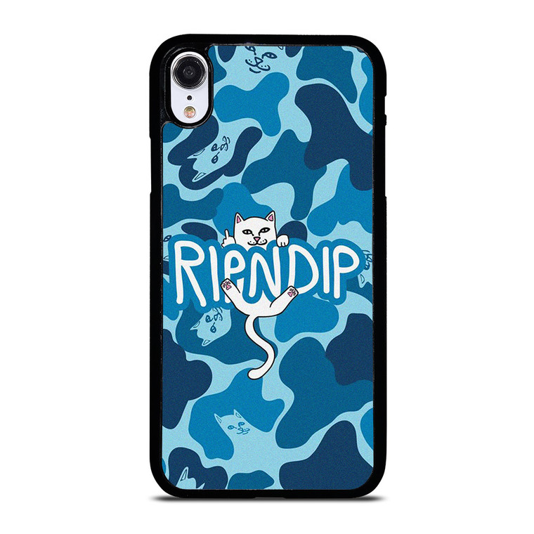 RIPNDIP CAT CAMO BLUE iPhone XR Case Cover