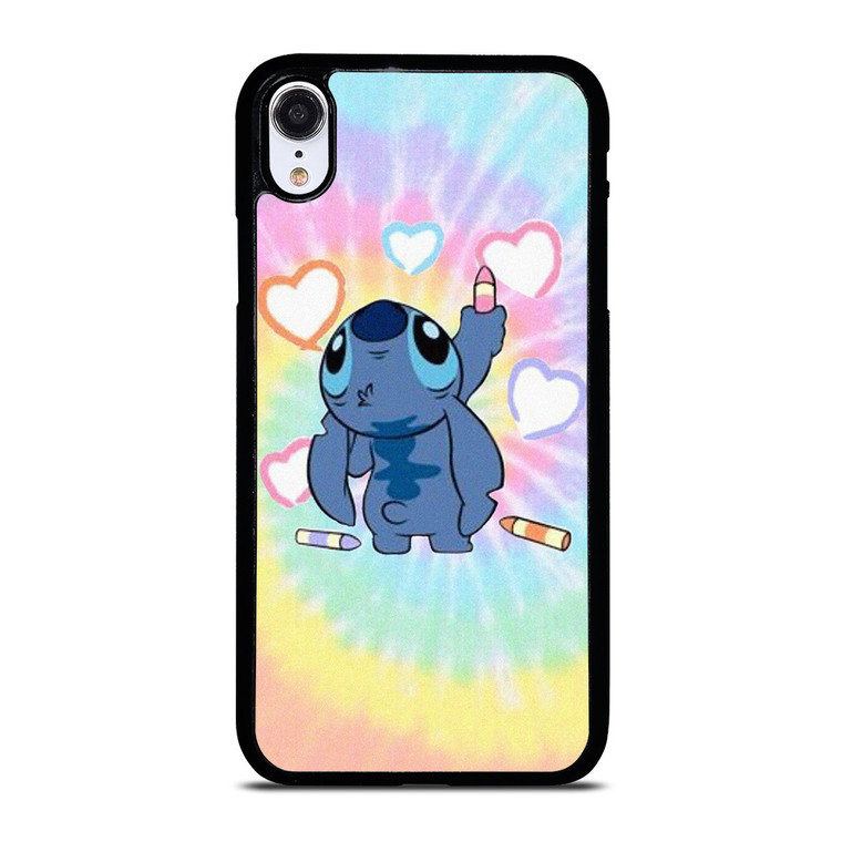 STITCH CARTOON TIE DYE PATTERN iPhone XR Case Cover