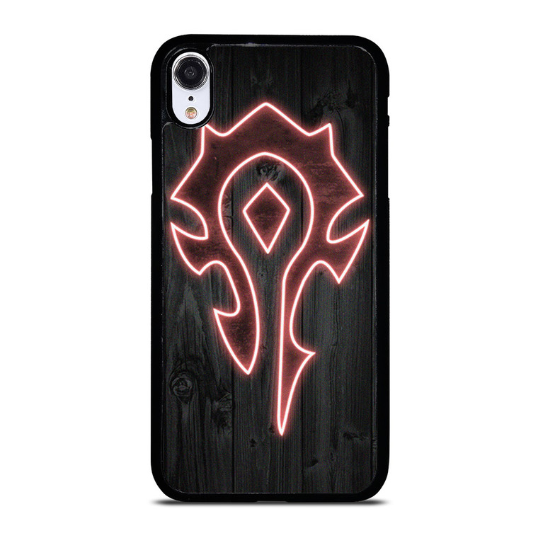 WORLD OF WARCRAFT HORDE WOOD LOGO iPhone XR Case Cover