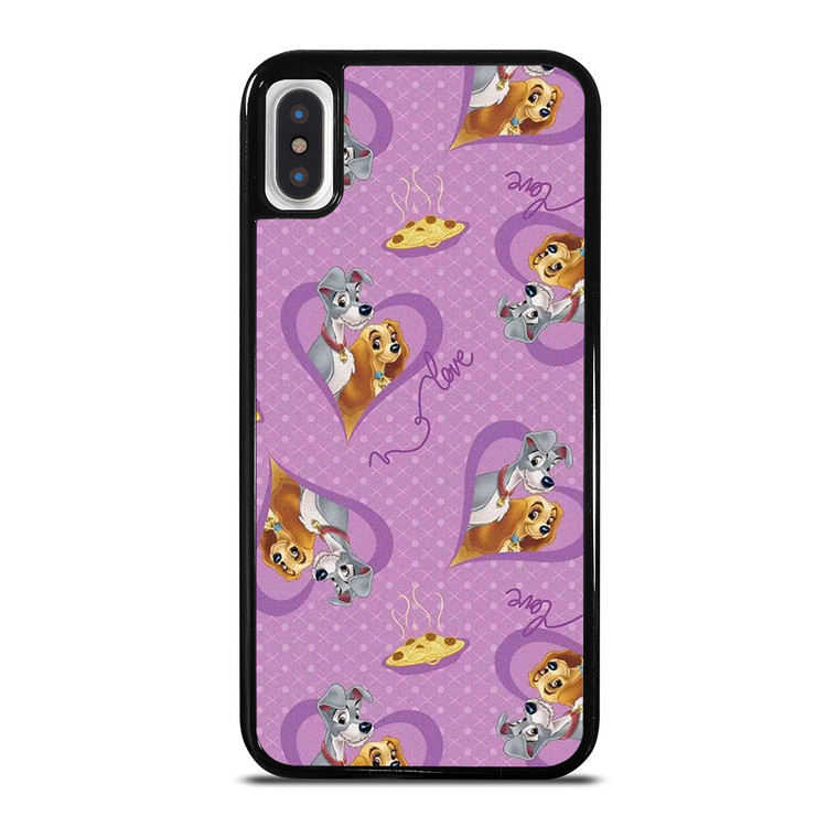 DISNEY LADY AND THE TRAMP PATTERN CARTOON iPhone X / XS Case Cover