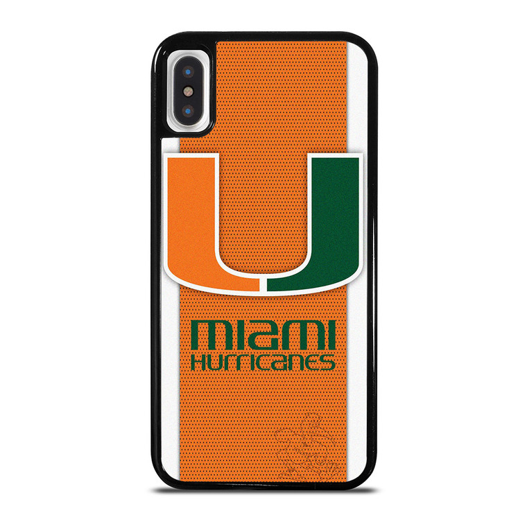 MIAMI HURRICANES SYMBOL CARBON iPhone X / XS Case Cover