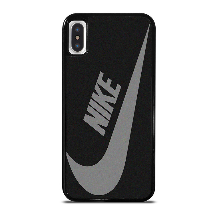 NIKE GREY BLACK LOGO iPhone X / XS Case Cover