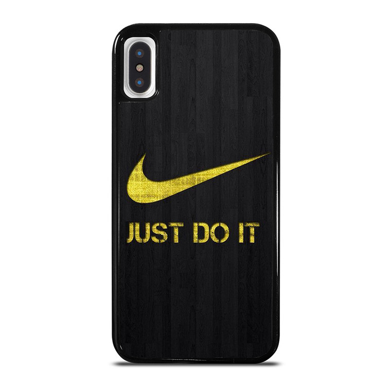 NIKE JUST DO IT WOOD LOGO YELLOW iPhone X / XS Case Cover