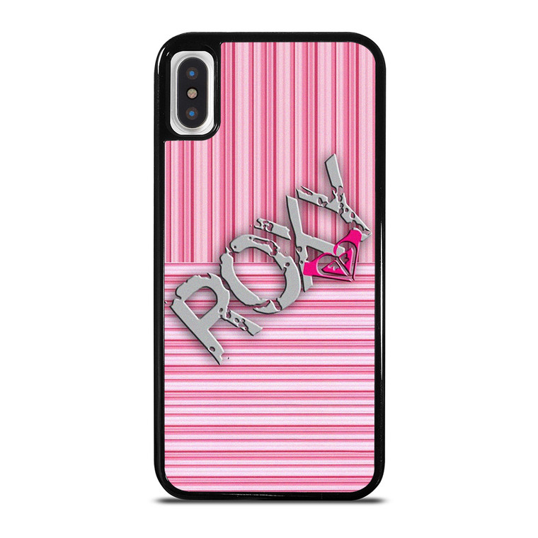 ROXY PINK STRIPE EMBLEM iPhone X / XS Case Cover