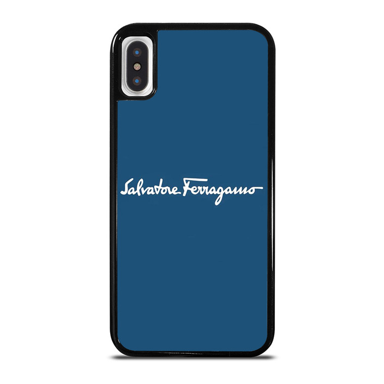 SALVATORE FERRAGAMO BLUE LOGO iPhone X / XS Case Cover