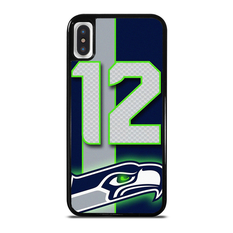 SEATTLE SEAHAWKS NFL 12 MAN LOGO iPhone X / XS Case Cover