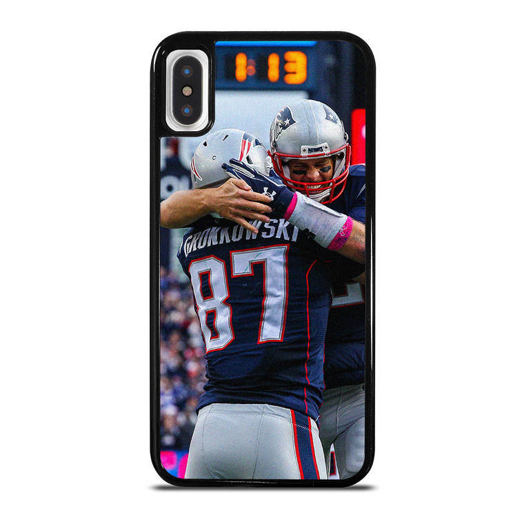 TOM BRADY X ROB GRONKOWSKI NEW ENGLAND PATRIOT iPhone X / XS Case Cover
