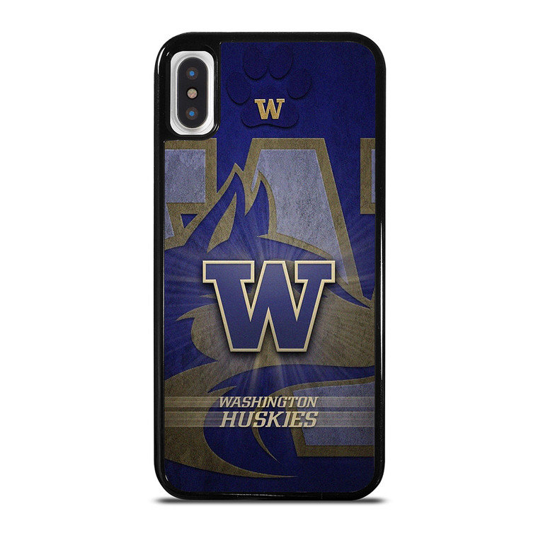 WASHINGTON HUSKIES LOGO METAL iPhone X / XS Case Cover