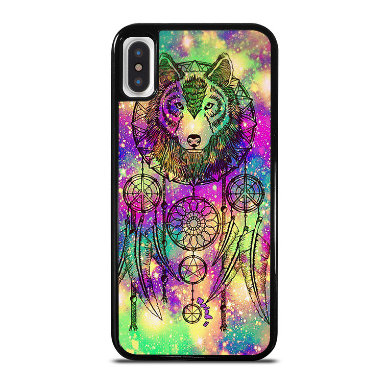 WHITE WOLF DREAMCATCHER TIE DIE iPhone X / XS Case Cover