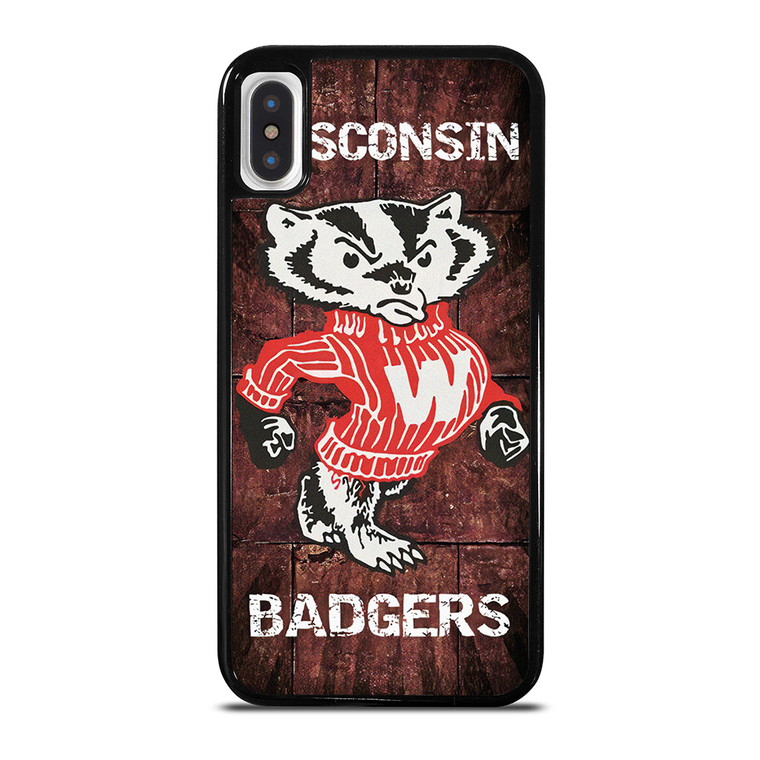 WISCONSIN BADGERS RUSTY SYMBOL iPhone X / XS Case Cover