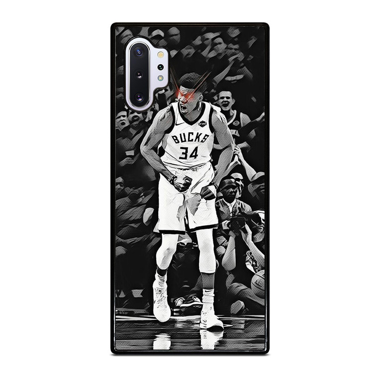 GIANNIS ANTETOKOUNMPO BASKETBALL BLACK Samsung Galaxy Note 10 Plus Case Cover