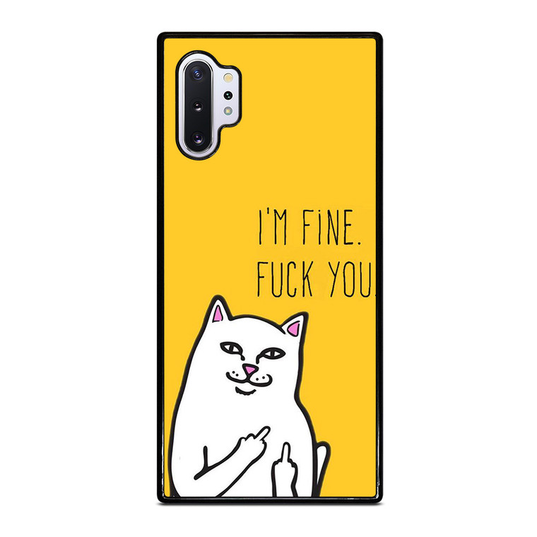 RIPNDIP CAT FUCK YOU Samsung Galaxy Note 10 Plus Case Cover