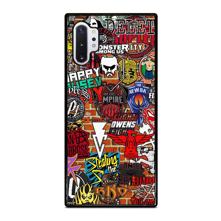 WWE WRESTLING SHIELD SYMBOL COLLAGE Samsung Galaxy Note 10 Plus Case Cover