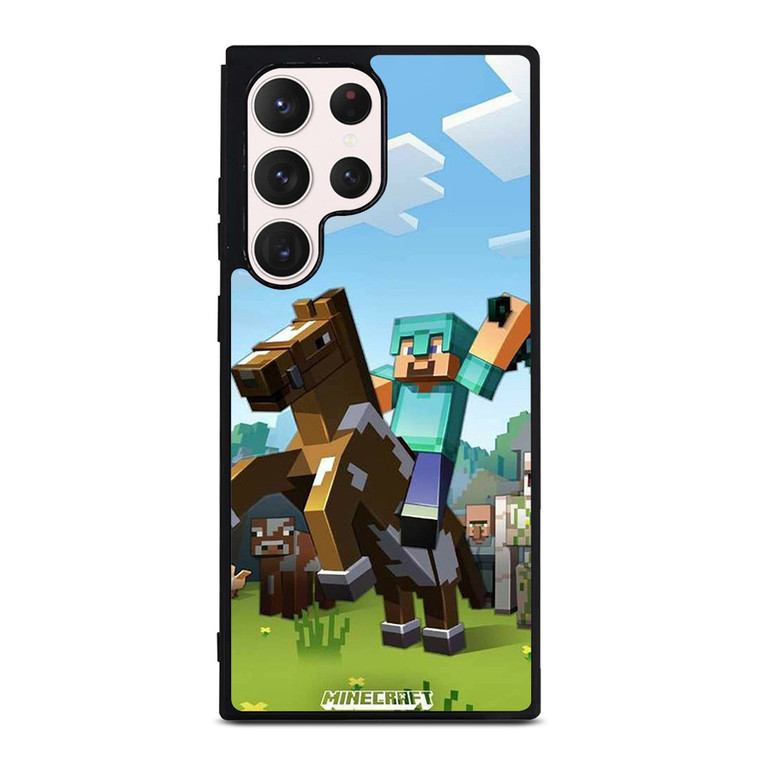MINECRAFT KNIGHT AND HORSE  Samsung Galaxy S23 Ultra Case Cover MINECRAFT KNIGHT AND HORSE  Samsung Galaxy S23 Ultra Case Cover