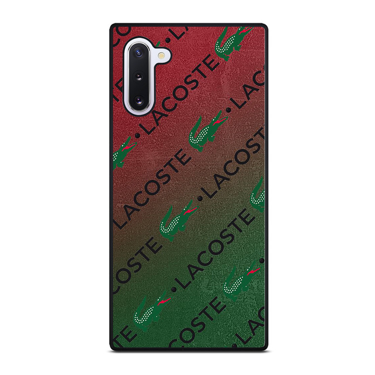 LACOSTE CROCODILE LOGO PATTERN Samsung Galaxy Note 10 Case Cover