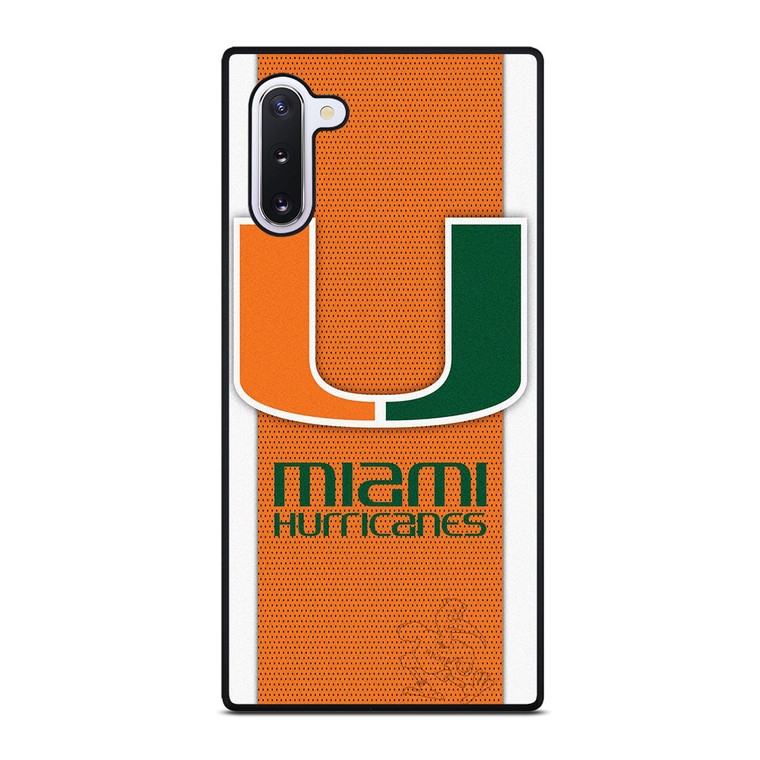 MIAMI HURRICANES SYMBOL CARBON Samsung Galaxy Note 10 Case Cover