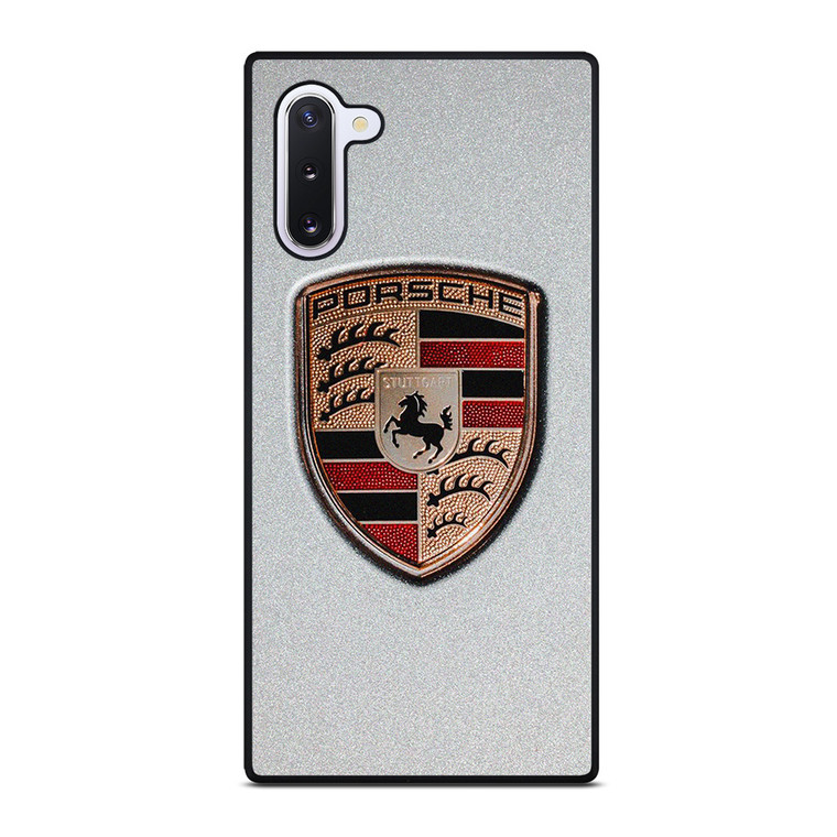 PORSCHE SILVER METAL EMBLEM Samsung Galaxy Note 10 Case Cover