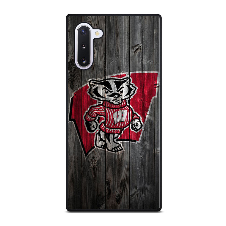 WISCONSIN BADGERS WOOD LOGO Samsung Galaxy Note 10 Case Cover