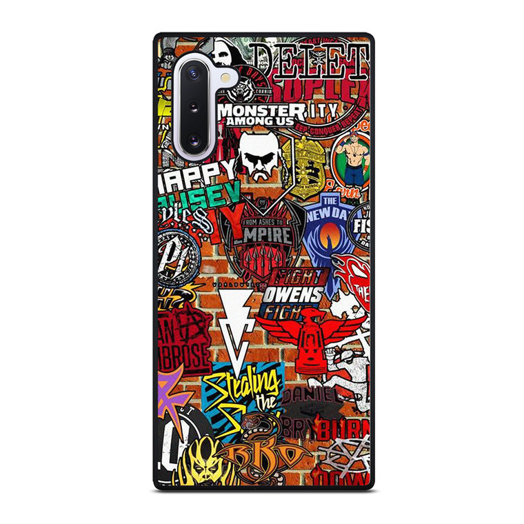 WWE WRESTLING SHIELD SYMBOL COLLAGE Samsung Galaxy Note 10 Case Cover