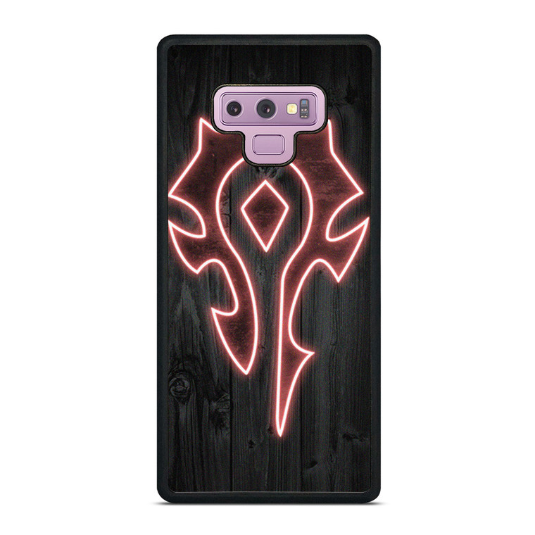 WORLD OF WARCRAFT HORDE WOOD LOGO Samsung Galaxy Note 9 Case Cover