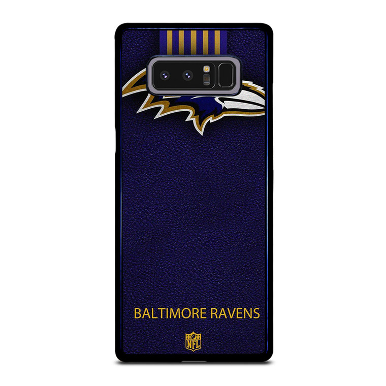 BALTIMORE RAVENS NFL LEATHER LOGO Samsung Galaxy Note 8 Case Cover