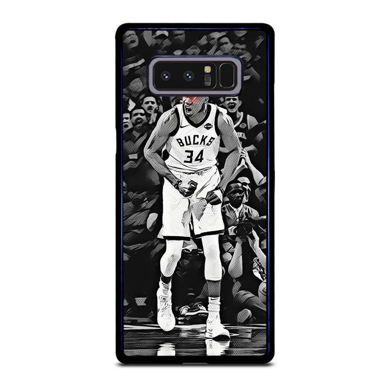 GIANNIS ANTETOKOUNMPO BASKETBALL BLACK Samsung Galaxy Note 8 Case Cover