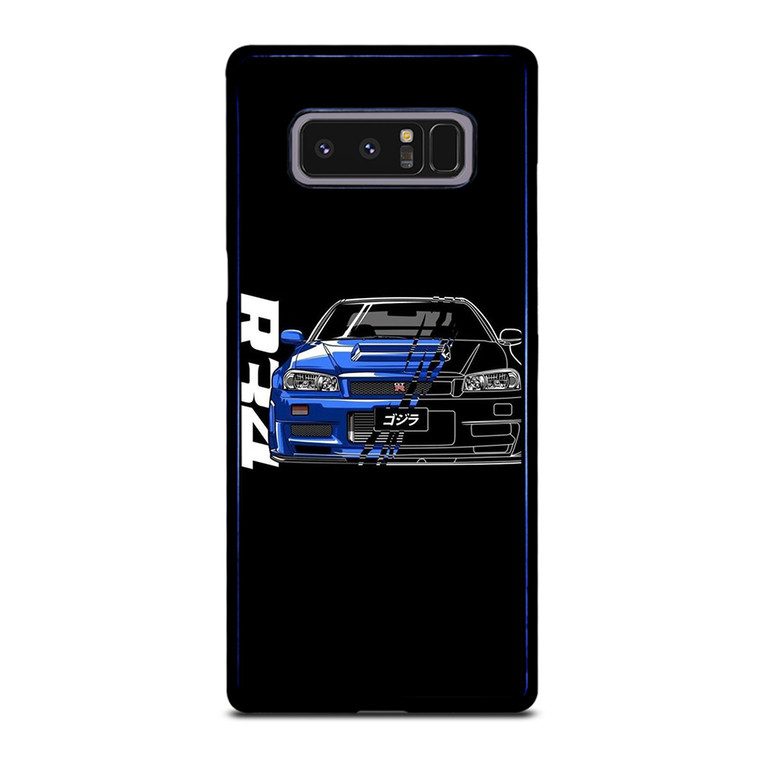 NISSAN GTR R34 ILLUSTRATION Samsung Galaxy Note 8 Case Cover