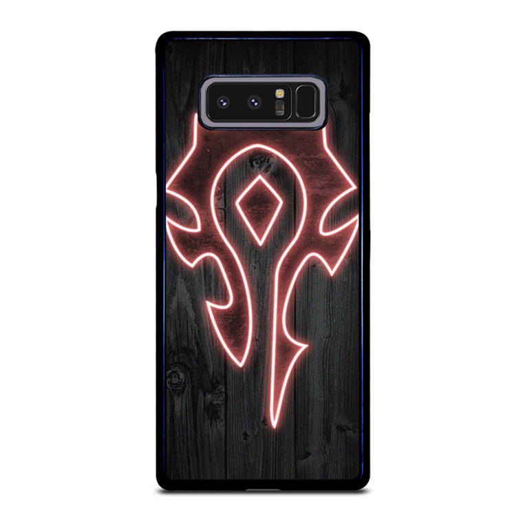 WORLD OF WARCRAFT HORDE WOOD LOGO Samsung Galaxy Note 8 Case Cover