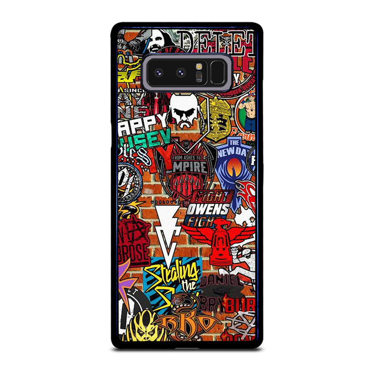 WWE WRESTLING SHIELD SYMBOL COLLAGE Samsung Galaxy Note 8 Case Cover