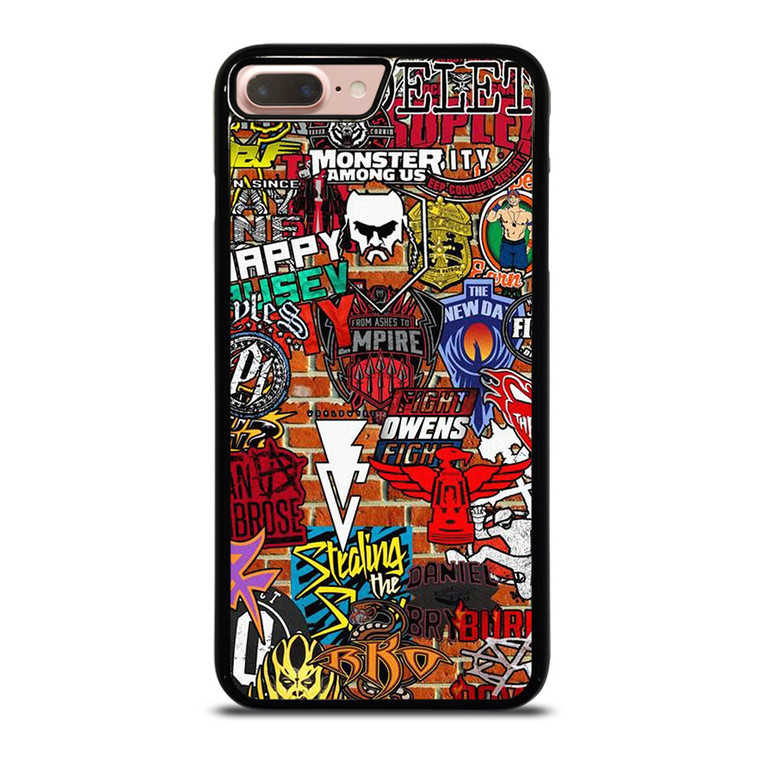 WWE WRESTLING SHIELD SYMBOL COLLAGE iPhone 7 / 8 Plus Case Cover